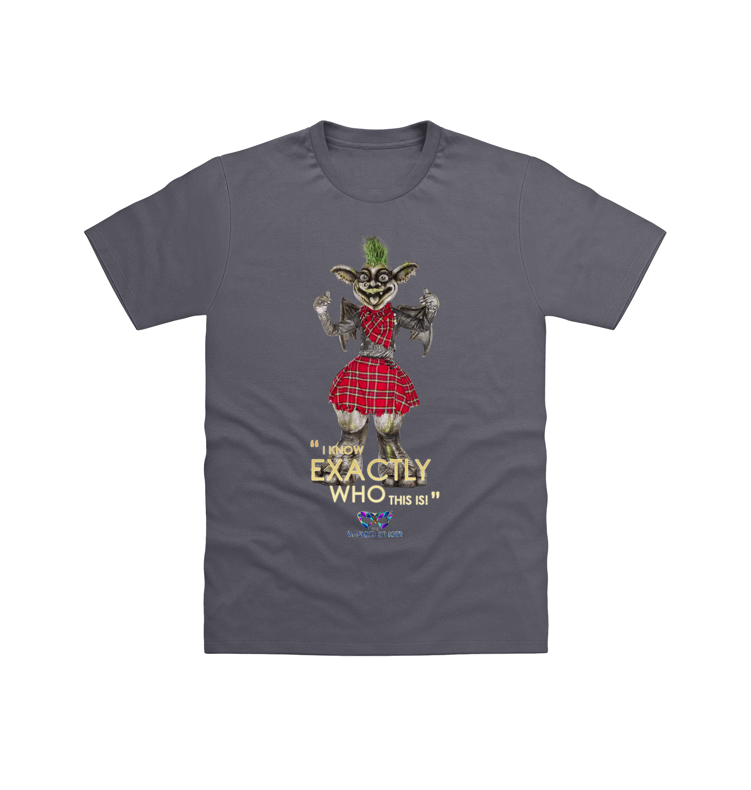 Charcoal Printed T-shirt Front